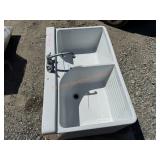 Porcelain Dual Deep Sink