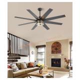 65 Inch Ceiling Fan with Lights Remote, Farmhouse