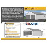 Sdlanch 25' x 33' Steel Carport