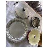 Puter, aluminum and stainless steel dishes