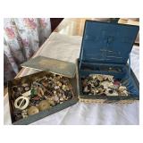 Boxes full of buttons