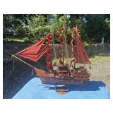 Wooden model of the France II sailing ship