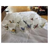 Set of bird glasses