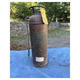 Vintage copper and brass fire extinguisher