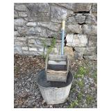 Vintage mop bucket and wringer
