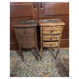 Pair of 3 drawer tables