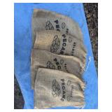 Burlap pecan bags