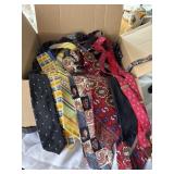 Box lot of ties and suspenders