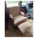 Vintage Arm chair with stool