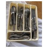 tray of flatware