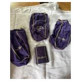 Crown Royal flask and bags