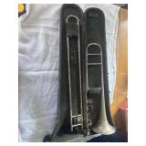 Vintage trombone in original case