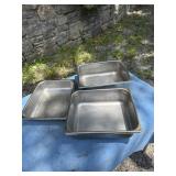 Stainless steel steam table trays