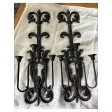 Set of cast iron candle holders