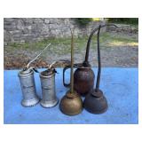 Vintage oil cans
