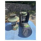 Coleman lanterns and one case