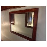 Wood framed mirror