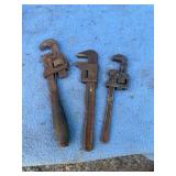 Vintage pipe wrenches