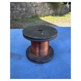 Warren Wire Co. wooden spool with copper wire
