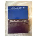 1983 and 1984 US proof set