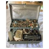 Jewelry box full of costume jewelry