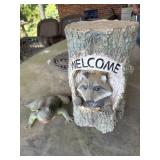 Composite plant stand and frog