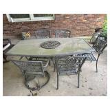 Patio table and 5 chairs