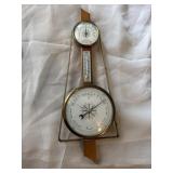 Vintage airguide barometer and thermometer