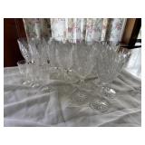 Set of long stemmed glassware