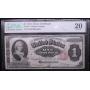 1891  1 $ SILVER CERTIFICATE PMG VF20