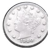 1900 V NICKEL VF DETAILS