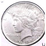 1934 D PEACE DOLLAR AU DETAILS