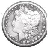 1883 S MORGAN DOLLAR XF  TAPE TONING BUT NICE