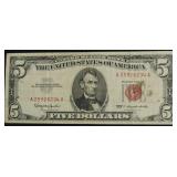 FIVE DOLLAR RED SEAL VF