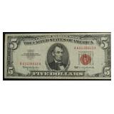 FIVE DOLLAR RED SEAL VF