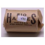 ROLL OF 40 % SILVER HALF DOLLARS