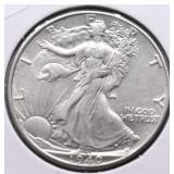 1940 WALKING HALF DOLLAR AU