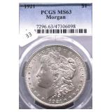 1921 PCGS MS63 MORGAN DOLLAR