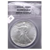 1993 ANAX MS69 SILVER EAGLE