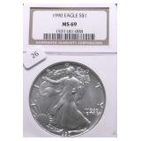1990 NGC MS69 SILVER EAGLE