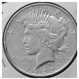 1922 D PEACE DOLLAR XF