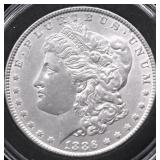 1886 MORGAN DOLLAR AU