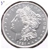 1921 D MORGAN DOLLAR AU DETAILS