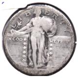 1928 S STANDING QUARTER VG