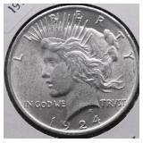 1924 CHOICE BU PEACE DOLLAR