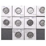 10 MERCURY DIMES