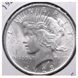 1923 CHOICE BU PEACE DOLLAR