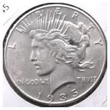 1935 PEACE DOLLAR AU