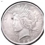1922 PEACE DOLLAR XF
