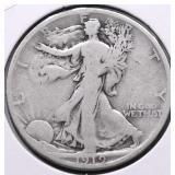 1919 S WALKING HALF DOLLAR VG
